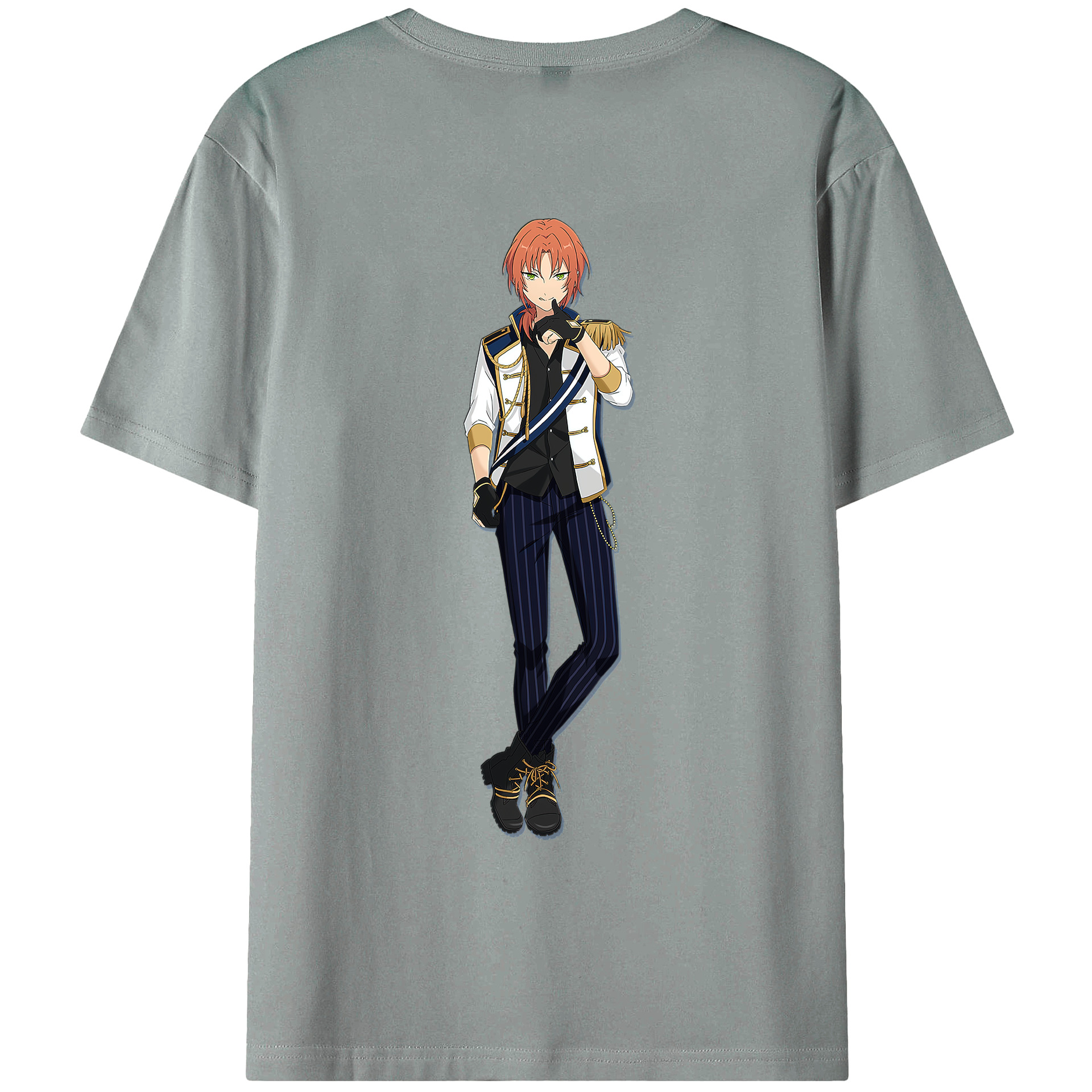 （画像用） あんさんぶるスターズ! Ensemble Stars 綿100％ メンズ半袖Tシャツ（バックプリント） 通気性